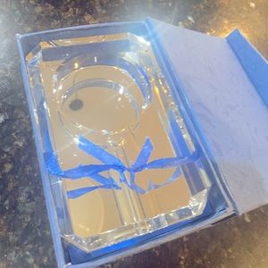 Vintage  cut Chrystal ashtray catch all dish. Pretty